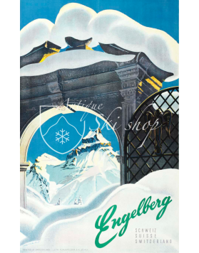 Vintage Swiss Ski Poster : ENGELBERG