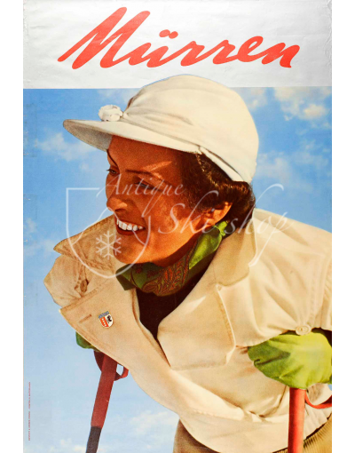 Vintage Swiss Ski Poster : MURREN