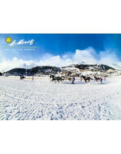 Vintage Swiss Ski Poster : St. Moritz - Top Of The World