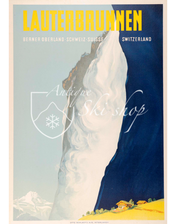Vintage Swiss Travel Poster : LAUTERBRUNNEN (SOLD - PRINT AVAILABLE)