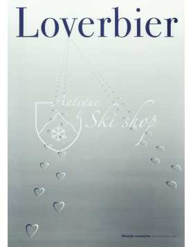 Vintage Swiss Ski Poster : LOVERBIER: SILVER HEART TRAILS