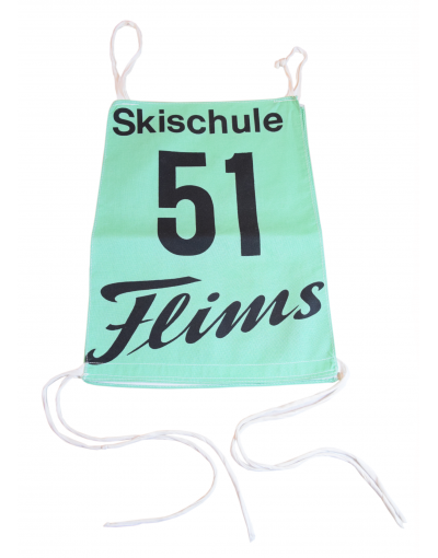 Antique Flims Ski School Race Bib Nr. 51