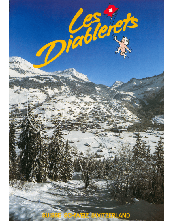 Vintage Swiss Ski Poster : LES DIABLERETS