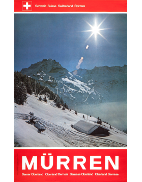 Vintage Swiss Ski Poster : MURREN