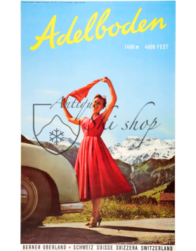 Vintage Swiss Ski Poster : ADELBODEN (SUMMER)
