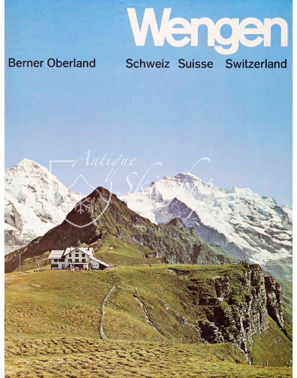 Vintage Swiss Ski Poster : WENGEN - BERNER OBERLAND