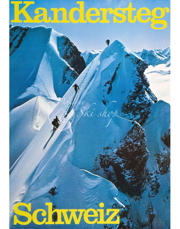 Vintage Swiss Ski Poster : KANDERSTEG