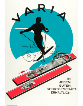 Vintage Ski Poster : VARIA SKI BINDINGS