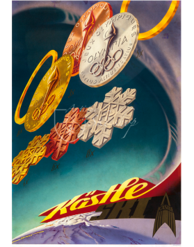 Vintage Ski Poster : KASTLE SKI (Medals)