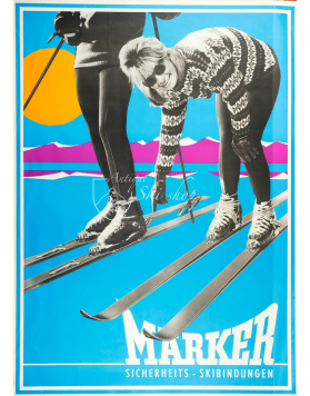 Vintage Ski Poster : MARKER SKI BINDINGS