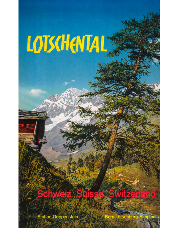 Vintage Swiss Travel Poster : LOTSCHENTAL