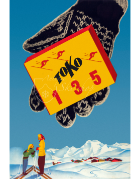 Vintage Swiss Ski Poster : TOKO SKI WAX