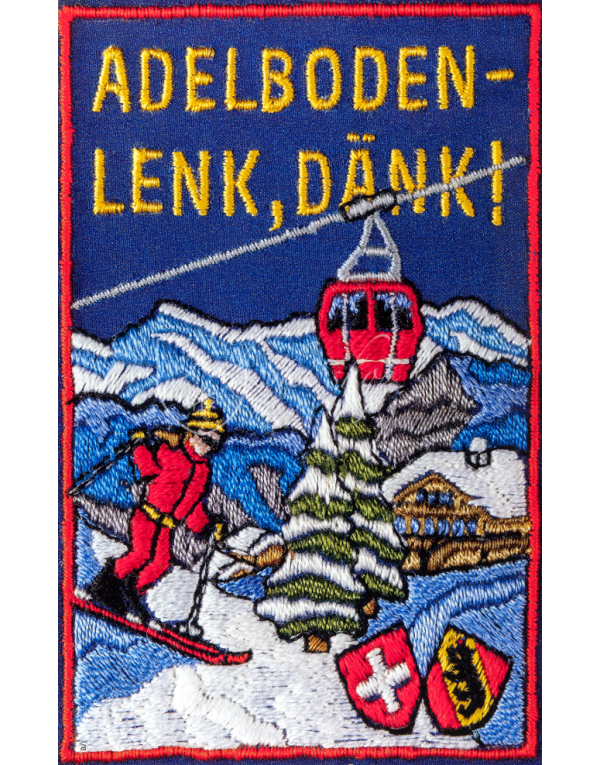 Vintage Swiss Ski Resort Poster : ADELBODEN-LENK, DANK!