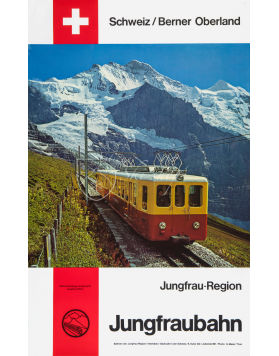 Vintage Swiss Travel Poster : JUNGFRAUBAHN