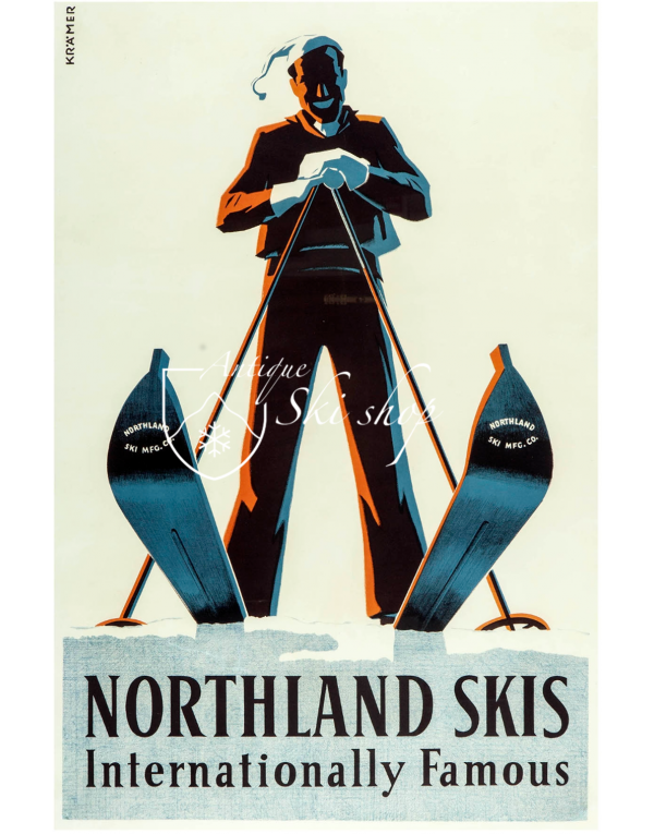 Vintage Ski Poster : NORTHLAND SKIS