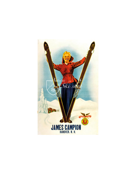 Vintage Ski Poster - JAMES CAMPION