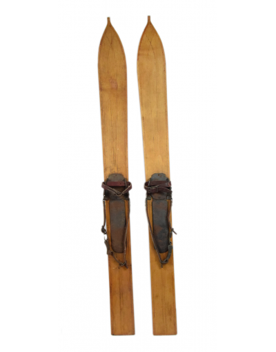 Antique Swiss "FAT BOY" Skis (Unrestored)