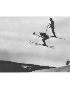 Vintage Ski Photo - "Ski Jump" Hans Schneider