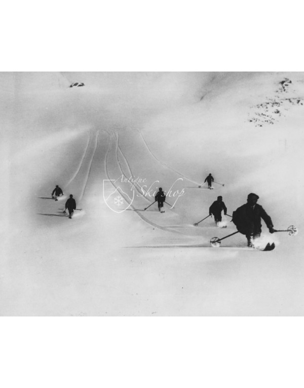 Vintage Ski Photo - Powder Schuss