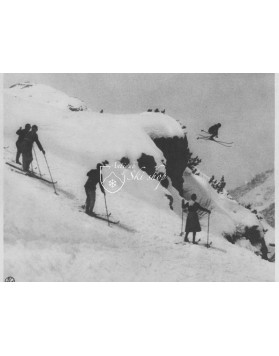 Vintage Ski Photo - Hans Schneider Ski Jump
