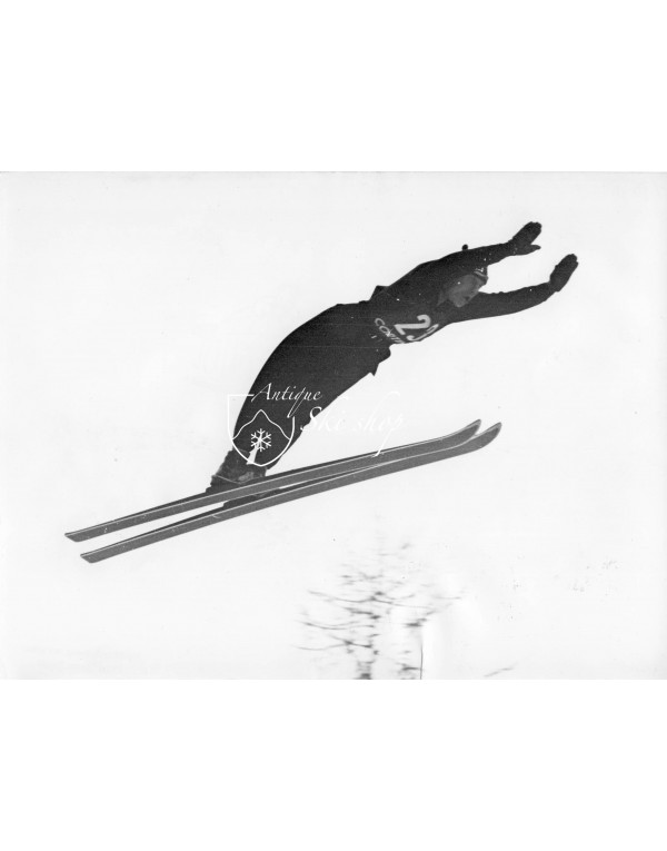 Vintage Ski Photo - Ski Jumper in Cortina