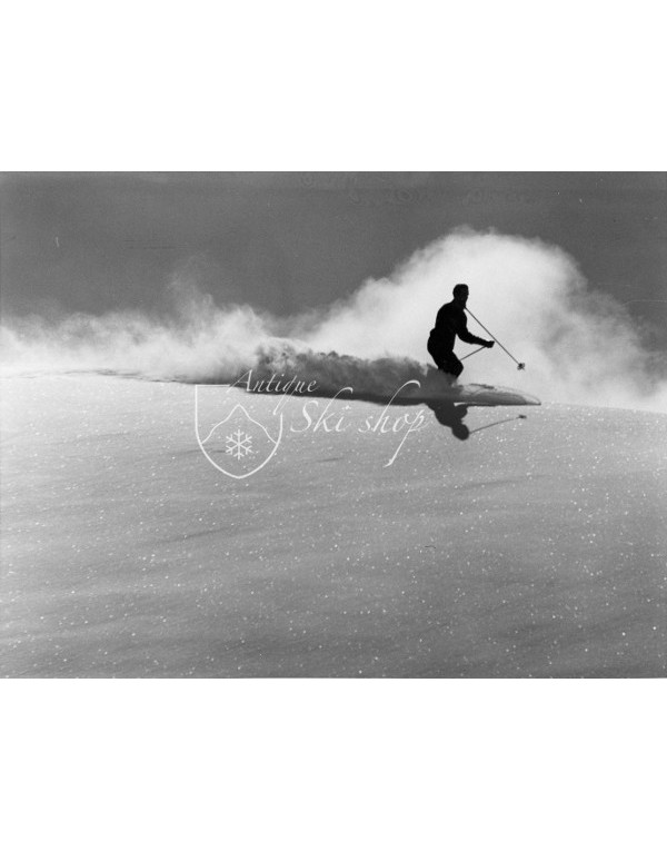 Vintage Ski Photo - Perfect Powder
