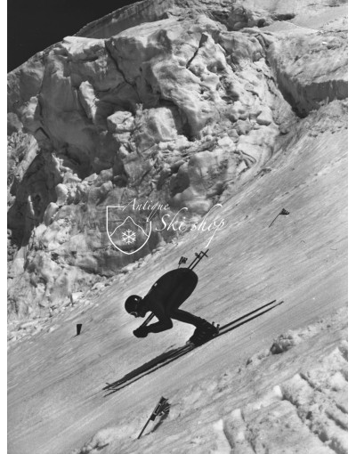 Vintage Ski Photo - Kilometro Lanciato