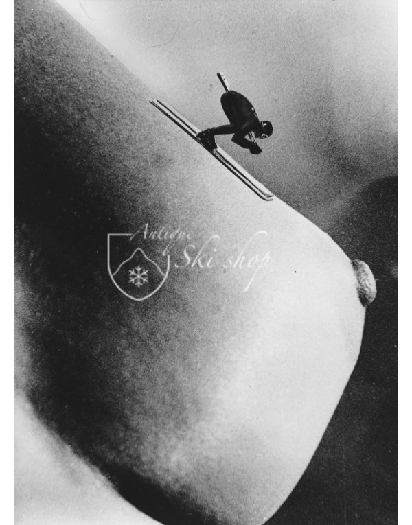 Vintage Ski Photo - Skier on Breast