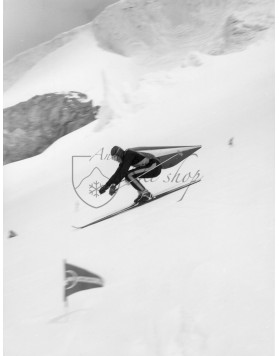 Vintage Ski Photo - Speed Skiing