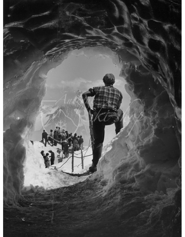 Vintage Mountain Photo - Ice Cave
