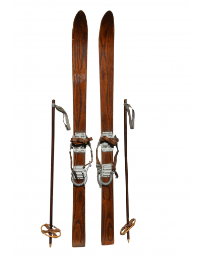 Vintage Children Skis & Poles