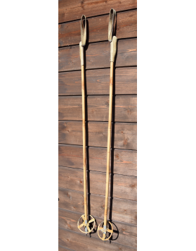 1950's Vintage "ARWESI SPORT" Bamboo Ski Poles