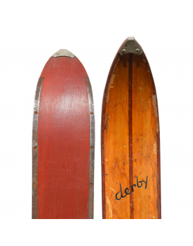Vintage Rossignol "Derby" Hickory Skis (Unrestored)