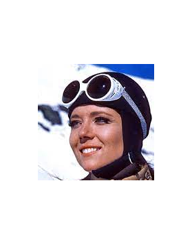 Diana Rigg with ParaSki goggles in "On Her Majesty’s Secret Service"