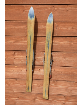 Vintage "REKORD" Children Skis & Poles