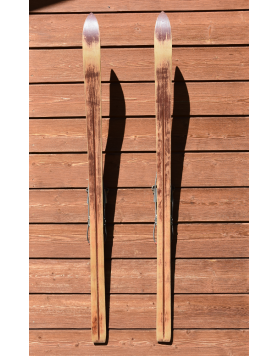 Antique Children "Müller Skis"  & Bamboo Poles