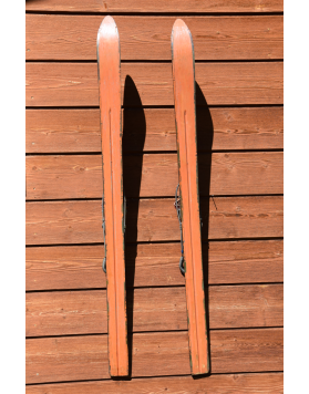 Vintage 1950's Children Skis & Poles