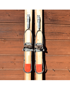 1950's antique children skis & poles