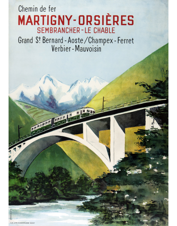 Vintage poster "Martigny - Orsières"