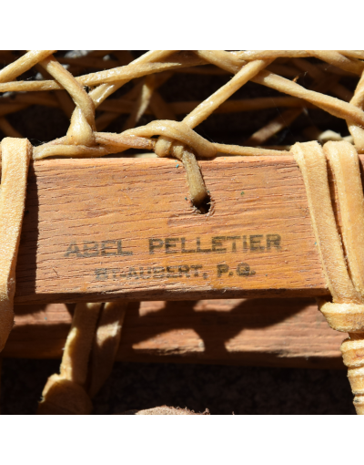 Vintage Canadian "ABEL PELLETIER" Bear Paw Snowshoes