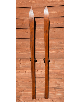 Vintage 1920's Children Skis & Poles (Restored)