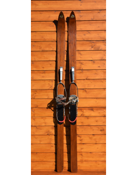 Vintage "HÖHNBERG" Children Skis & Bamboo Poles