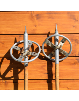 Vintage "HÖHNBERG" Children Skis & Bamboo Poles