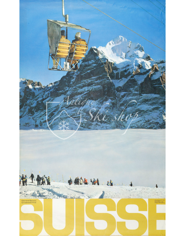 Vintage Swiss Travel Poster :  SUISSE